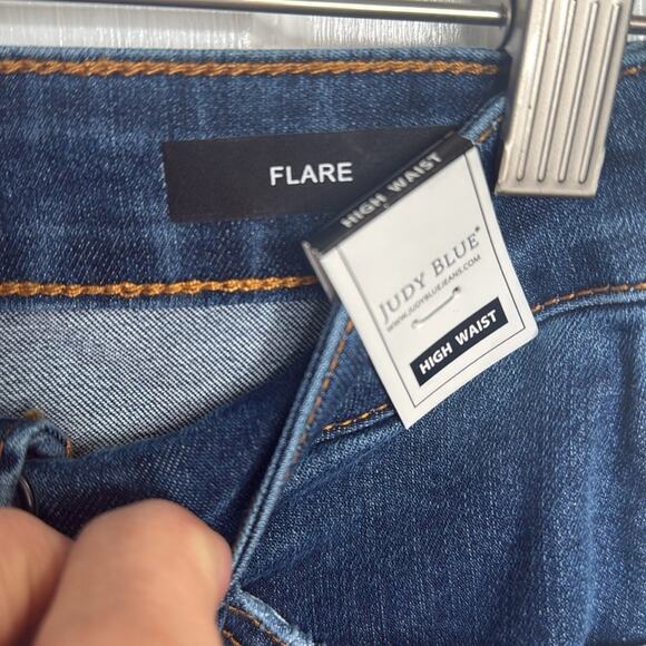 Judy Blue High Waist Cool Denim Control Top Flare New with Tag W1050 Sz 1/25 - Picture 6 of 10